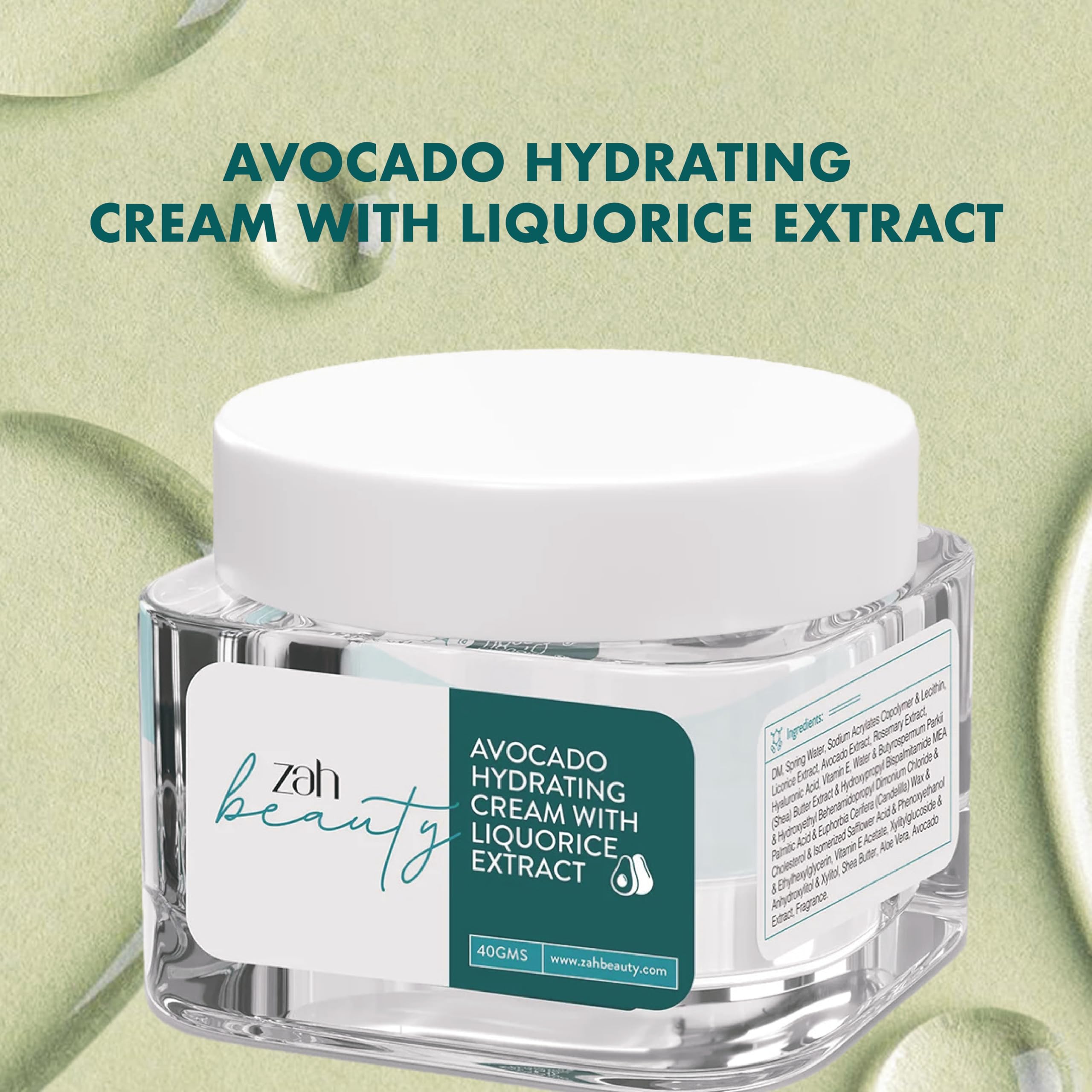ZAH BEAUTY Avocado Hydrating Cream | With Avocado Extract